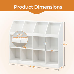 12-Cube Wooden Storage Bookcase
