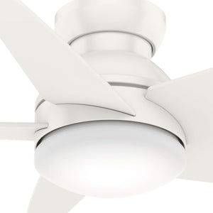 44-Inch Flush Mount Ceiling Fan with LED Light