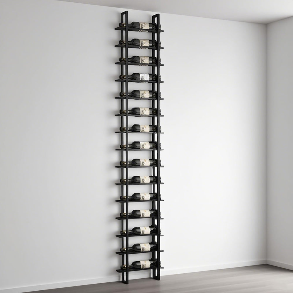 Wall Mounted Metal Wine Rack with Horizontal Bottle Storage