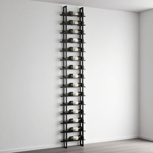 Wall Mounted Metal Wine Rack with Horizontal Bottle Storage