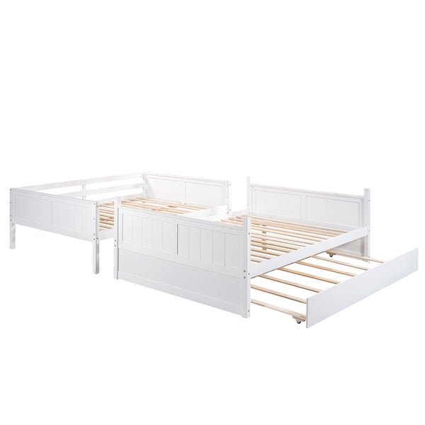 Full Over Full Bunk Bed with Trundle & Ladder