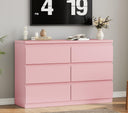 6-Drawer Double Dresser – Modern Bedroom Chest of Drawers