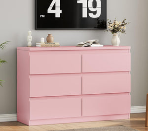 6-Drawer Double Dresser – Modern Bedroom Chest of Drawers