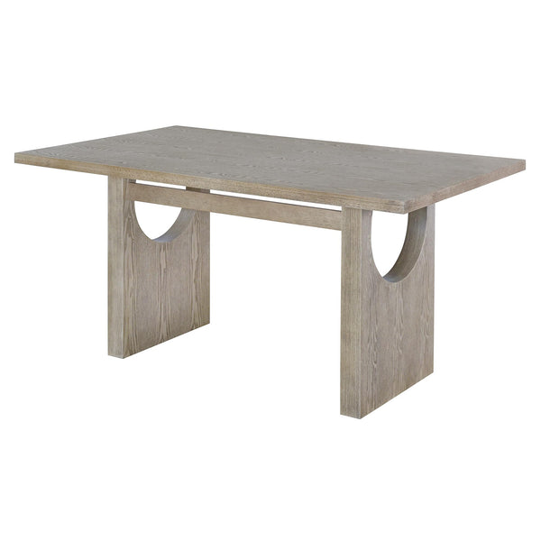 7-Piece Retro Dining Table Set for 6 with Upholstered Chairs