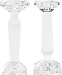 Crystal Candelabra Set — Dual-Purpose Pillar & Taper Candle Holder