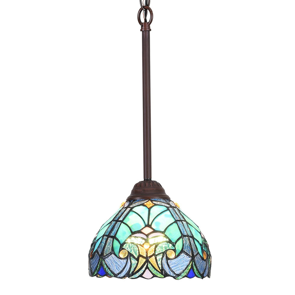 Tiffany Stained Glass Pendant Light – Sea Green
