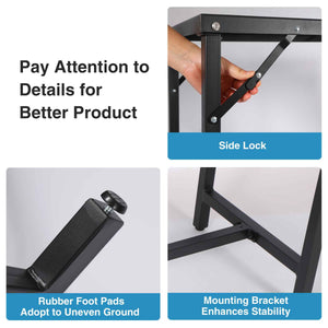 Folding Outdoor Bar Table with Waterproof Mesh Top