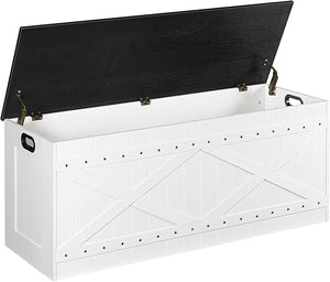 Extra Large Storage Chest Bench with Safety Hinges
