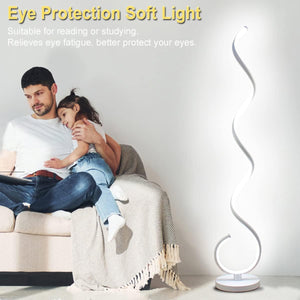 Spiral LED Floor Lamp 40W Dimmable with Remote Control