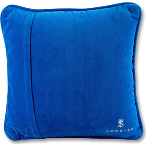 Needlepoint Throw Pillow – Overthink – Blue Velvet, 11x11
