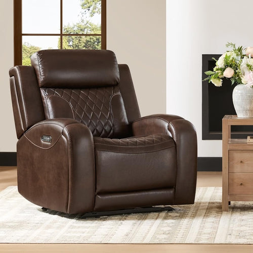 Power Recliner Chair with Adjustable Headrest & USB Ports