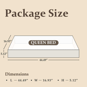 Queen Bed Frame with Headboard & Footboard – Rustic Brown