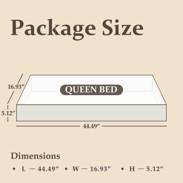 Queen Bed Frame with Headboard & Footboard – Rustic Brown