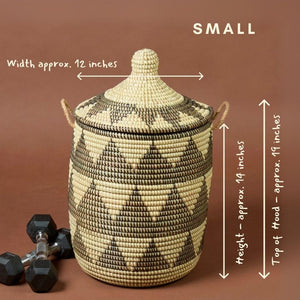 Handwoven Wicker Storage Basket with Lid