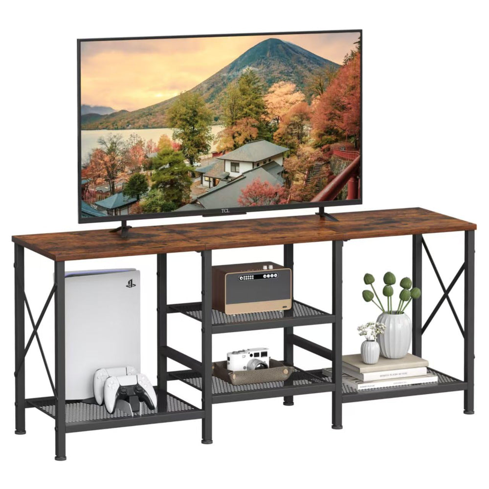 TV Stand for 55 Inch TV with 3-Tier Open Shelves