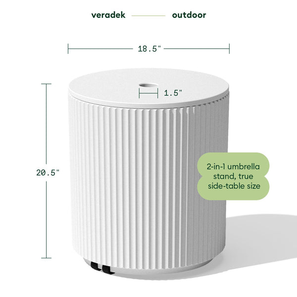 Outdoor Umbrella Side Table with Umbrella Hole