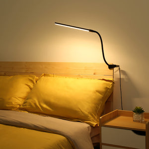 Clip-On LED Desk Lamp with Gooseneck & USB Power