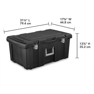 Wheeled Lockable Storage Bins with Lids, 3-Pack