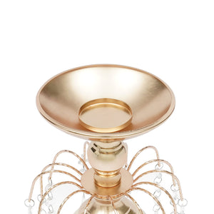 Gold Metal Trumpet Vases Set of 10 – 17.7" Tall Wedding Centerpieces