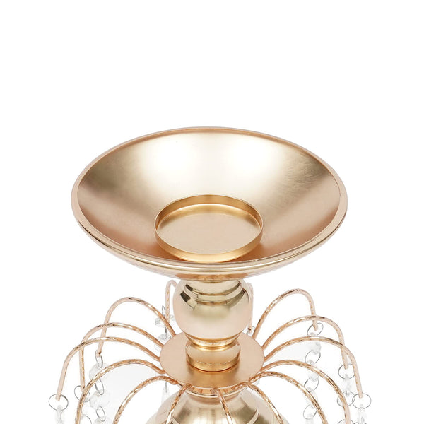 Gold Metal Trumpet Vases Set of 10 – 17.7" Tall Wedding Centerpieces