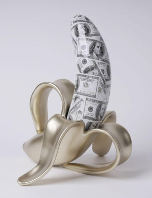 Abstract Banana Sculpture Figurine – Polyresin Table Decor Statue