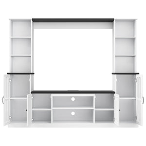 74'' Wall Unit Entertainment Center with LED & Power Outlets