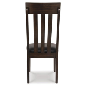 Faux Leather Rake Back Dining Chairs Set of 2