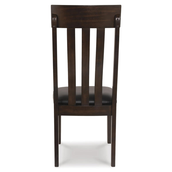 Faux Leather Rake Back Dining Chairs Set of 2