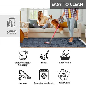 Non-Slip Hallway Runner Rug – 3ft x 50ft, Gray