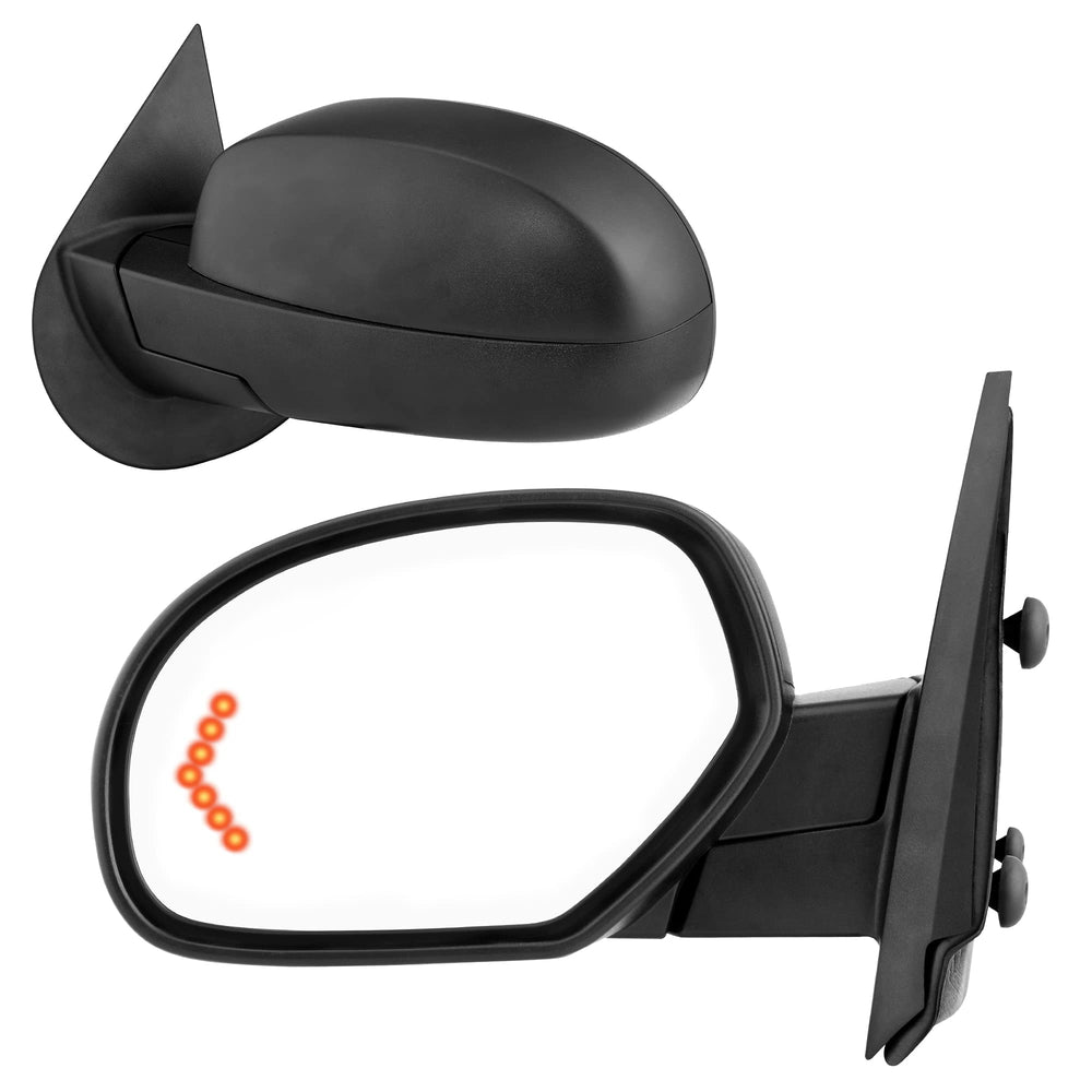 Power-Adjustable Folding Tow Mirrors with LED Turn Signal – Chevy/GMC Truck Pair