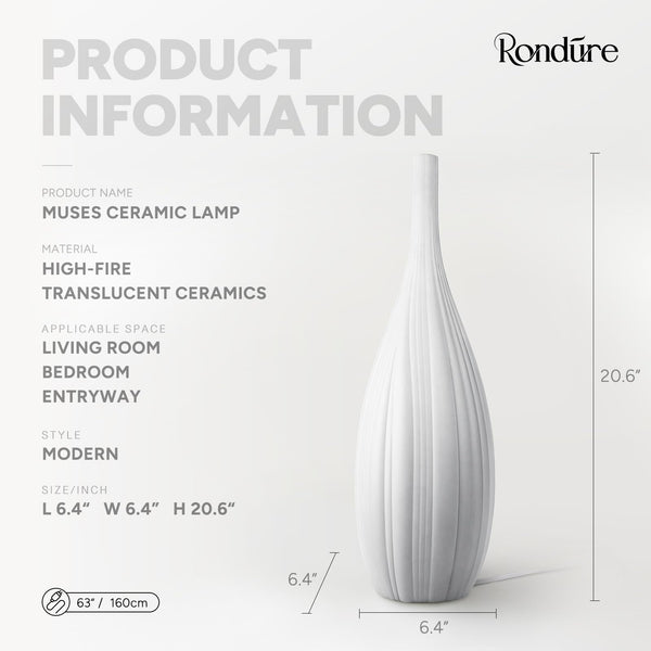 Ceramic Table Lamp – Dimmable, White Translucent Shade with Warm Ambient Lighting