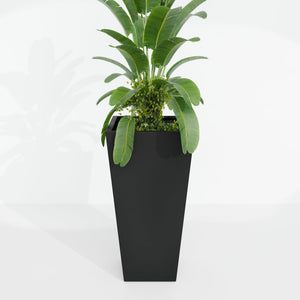 Tapered Metal Planter Box – Black