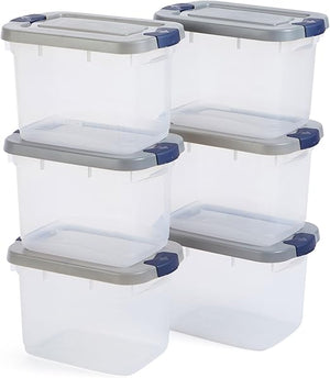 Clear Storage Totes with Snap-Fit Lids – Multi-Size Packs