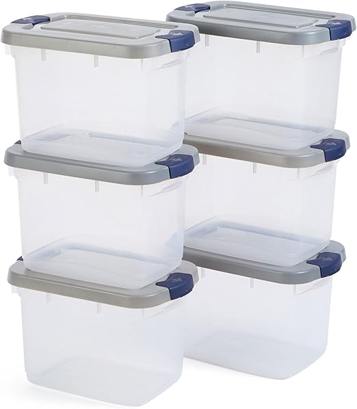 Clear Storage Totes with Snap-Fit Lids – Multi-Size Packs