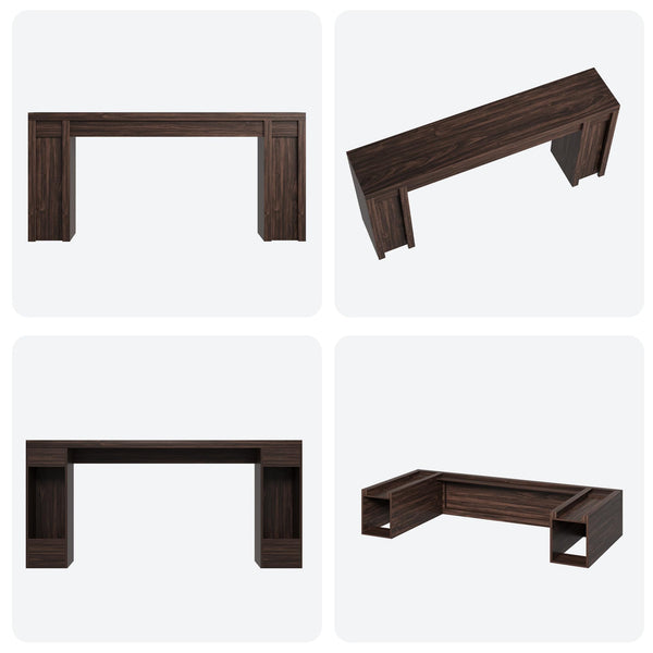 Garvee 70.9-Inch Entryway Table, Wooden Farmhouse Console Table, Thick Sofa Table Behind Couch Table, Long Console Tables for Entryway Living Room, Walnut