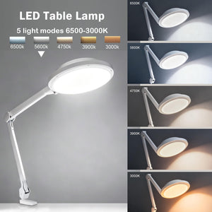 30W LED Desk Lamp with Clamp, 95+ CRI & 5 CCT Modes