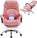 Ergonomic Reclining Office Chair with Lumbar Support and Footrest