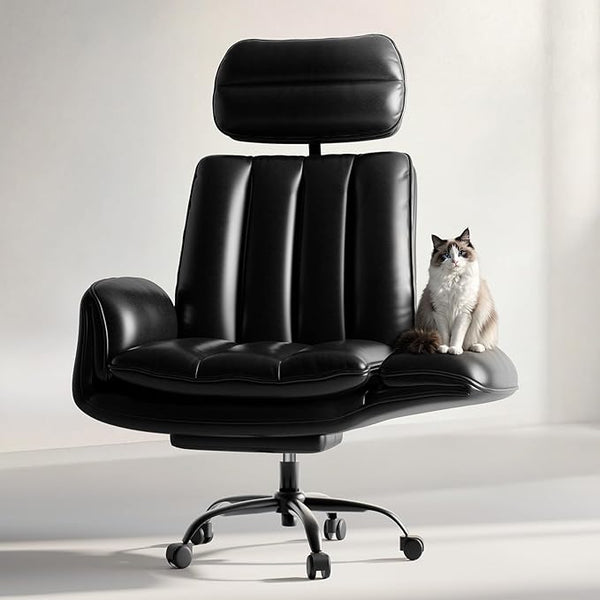 Criss Cross Office Chair with Armrests, Footrest & Wheels