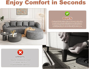 Modular Sectional Sofa with Deep Seat & Chaise