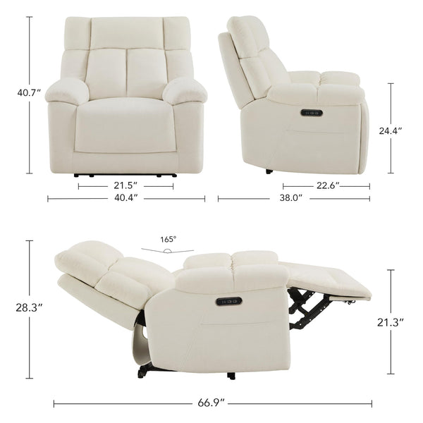 Oversized Power Recliner Chair with Bluetooth Speakers
