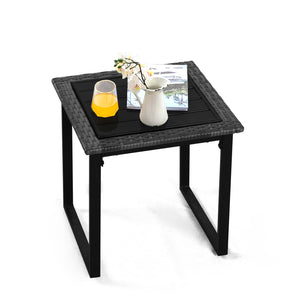 PE Wicker Outdoor Patio Side Table