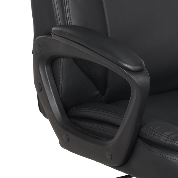 Mid-Back Office Chair with PU Padded Seat & Armrests