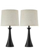 Touch Table Lamps Set of 2 – 21", USB C+A Ports, 3-Way Dimmable