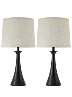 Touch Table Lamps Set of 2 – 21", USB C+A Ports, 3-Way Dimmable