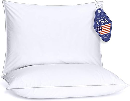 Down Alternative Bed Pillows 2-Pack – Cooling, Machine Washable