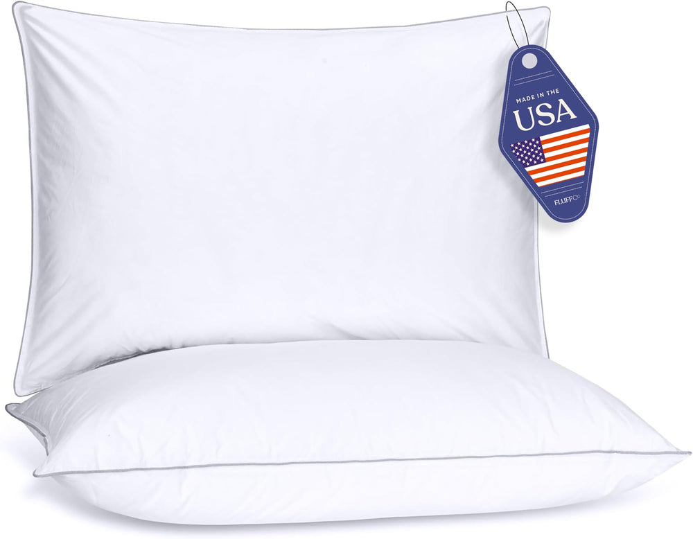 Down Alternative Bed Pillows 2-Pack – Cooling, Machine Washable