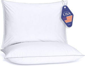 Down Alternative Bed Pillows 2-Pack – Cooling, Machine Washable