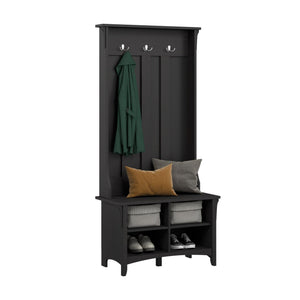 Hall Tree with Shoe Storage Bench and Cubby Organizer