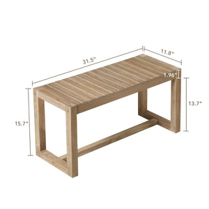 Farmhouse Solid Wood Entryway Bench