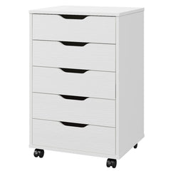 5-Drawer Mobile File Cabinet with Wheels